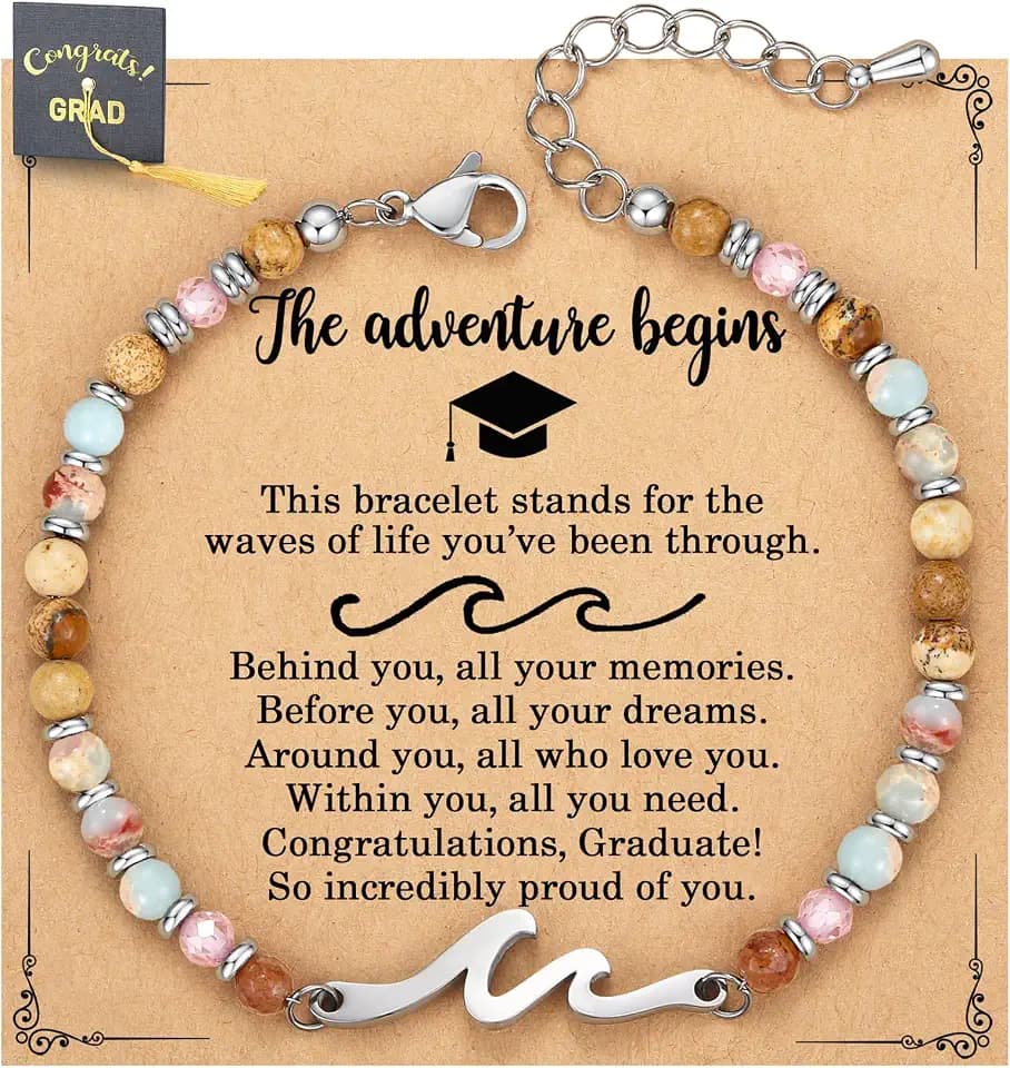AryaHozel Wave Bracelets for Women, Birthday Gifts for Women, Jewelry Gift for Her Best Friend Sister Mom Daughter - Christmas Valentines Day Easter Graduation Birthday Gifts Ideas