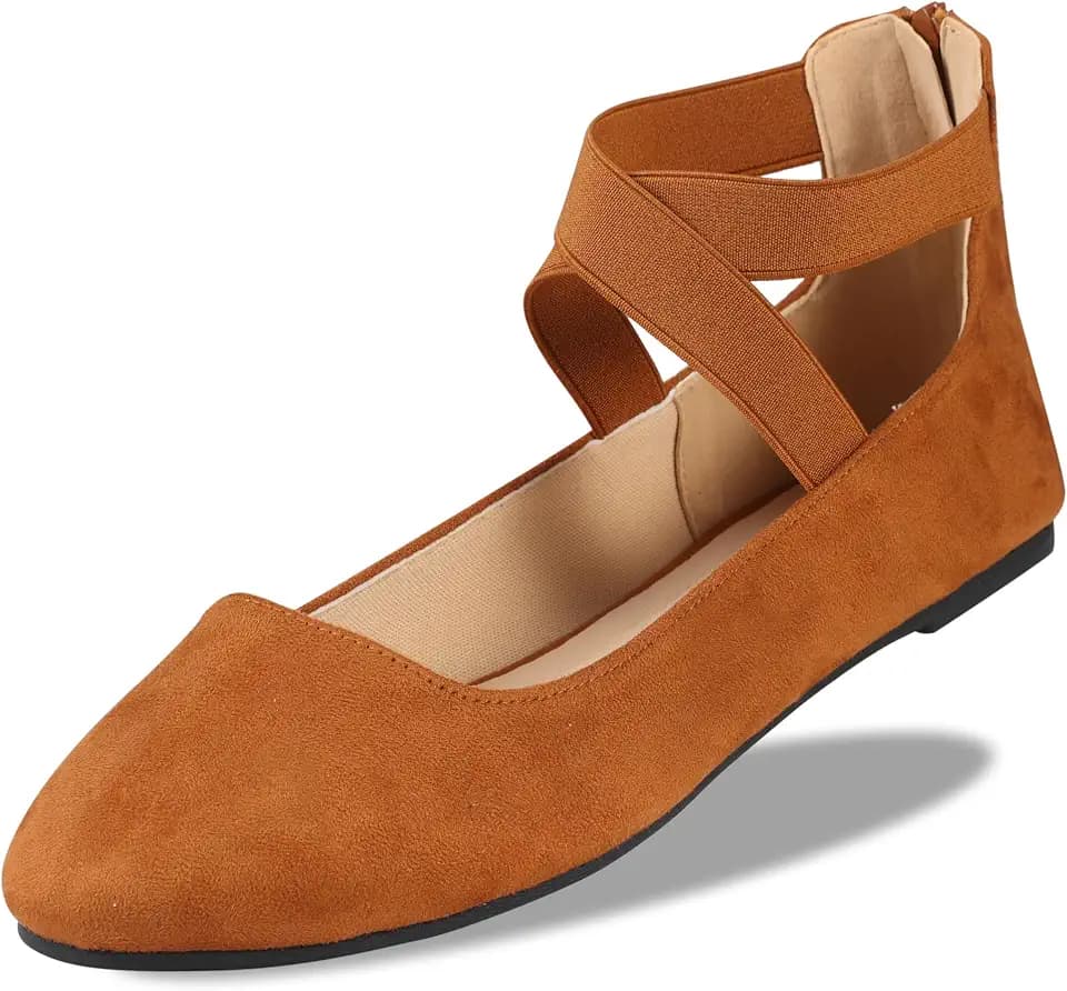 EMMA NEW YORK Ankle Strap Flats for Women