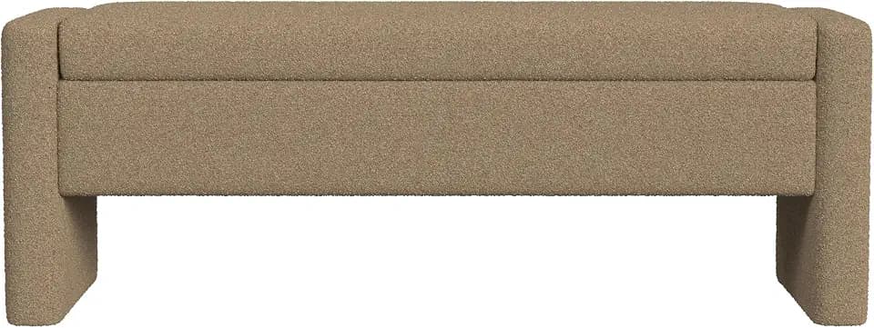 Spatial Order 50" Copenhagen Storage Bench - Brown Boucle