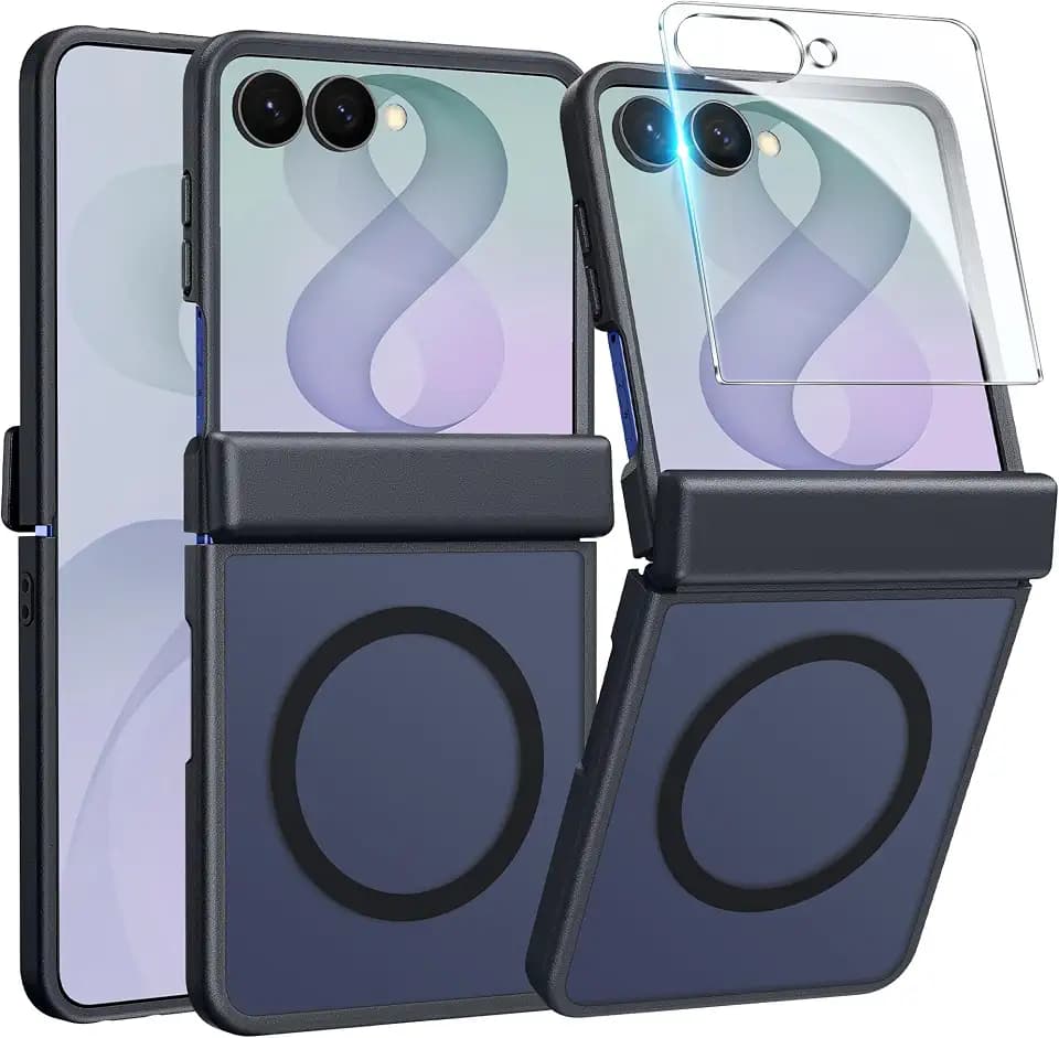 FNTCASE for Samsung Galaxy Z Flip 8 Case, Fit for Magsafe, Screen Protector