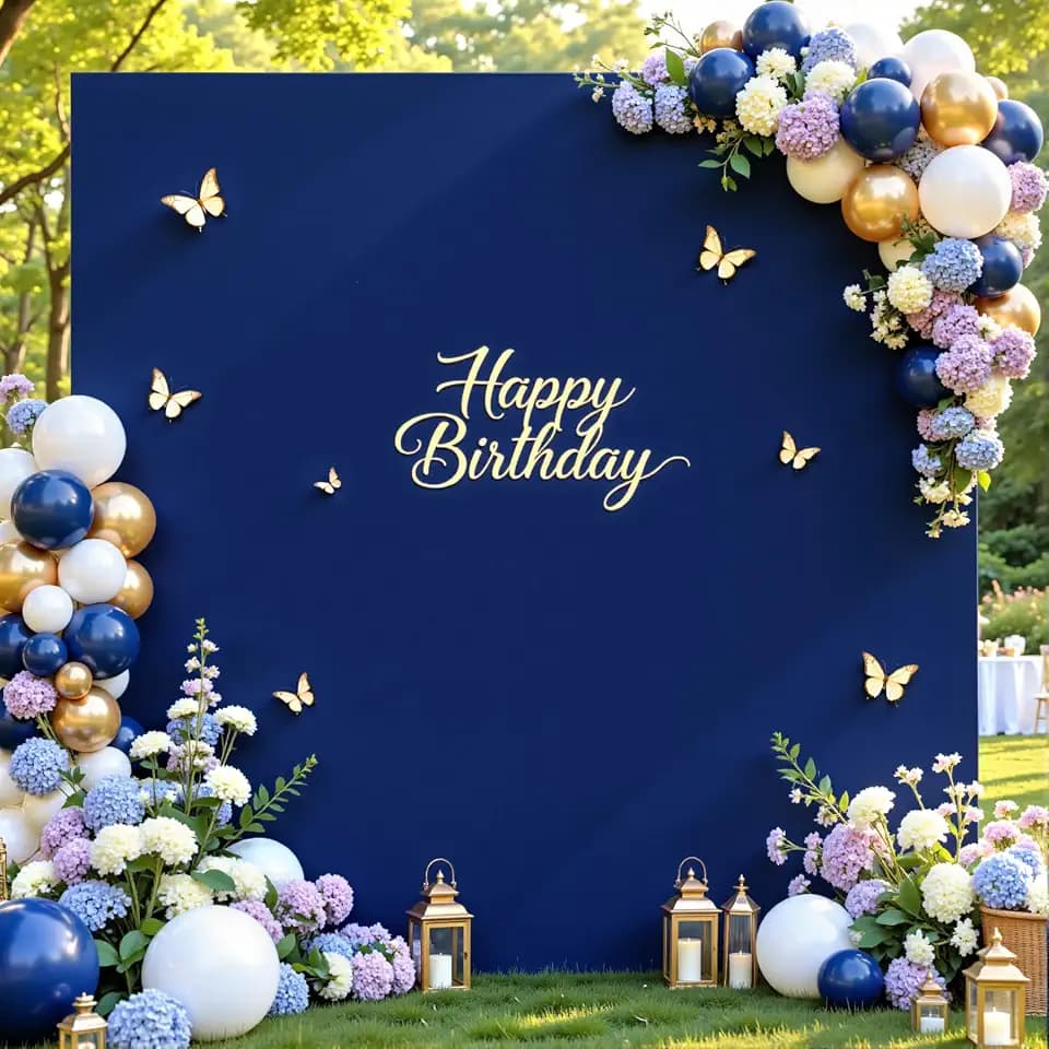 Navy Blue Square Arch Backdrop Cover 6.6FT x 6.6FT Arch Covers Stretchy Backdrop Spandex Fitted Arch Cover Balloon Photo Backdrops Covers for Wedding Birthday Party Graduation Baby Shower Decoration