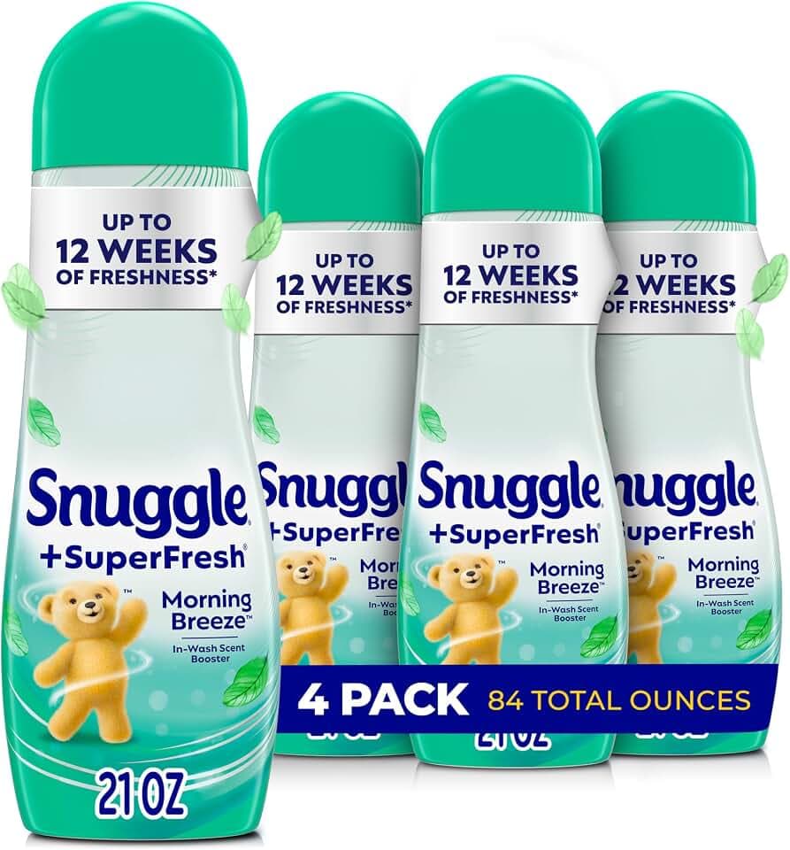 Snuggle SuperFresh In Wash Scent Booster, Morning Breeze, 21oz, 4-Pack