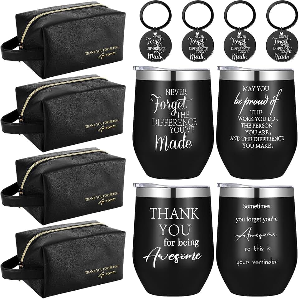 DERTE 4 sets Thank You Gift Set for Men Teacher Appreciation Gift