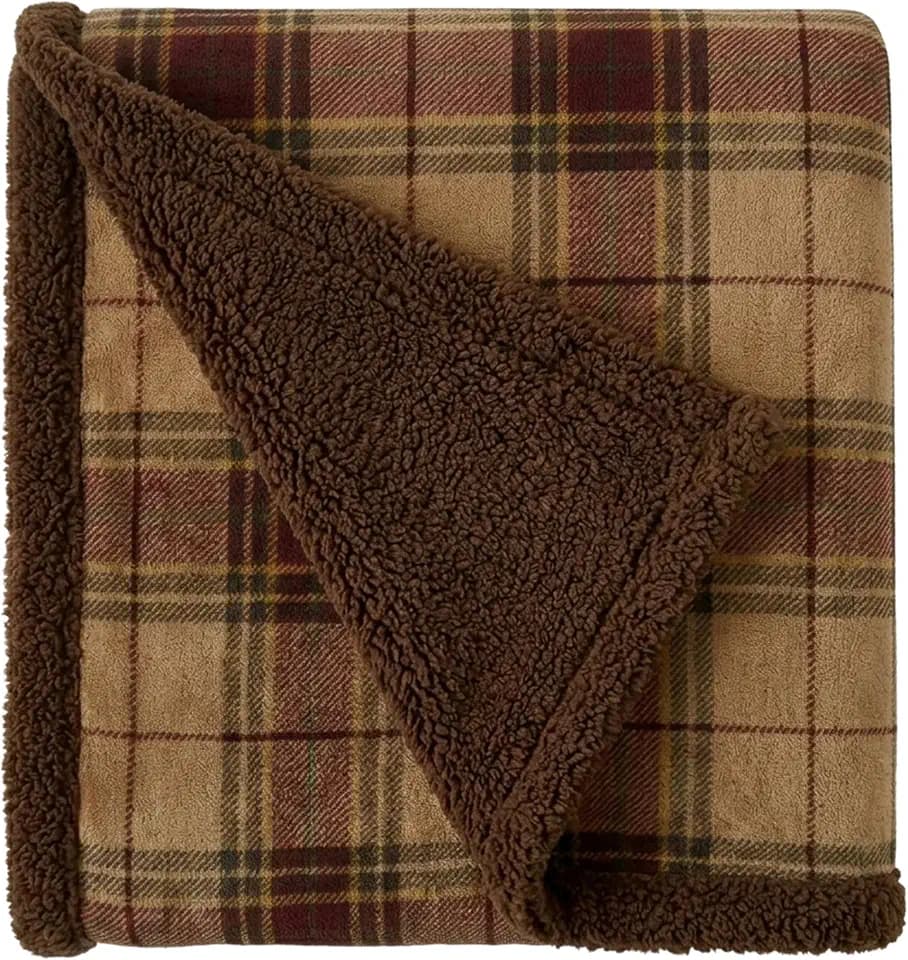 Eddie Bauer - Soft Reversible Throw Blanket for Bed & Couch, 50 x 70