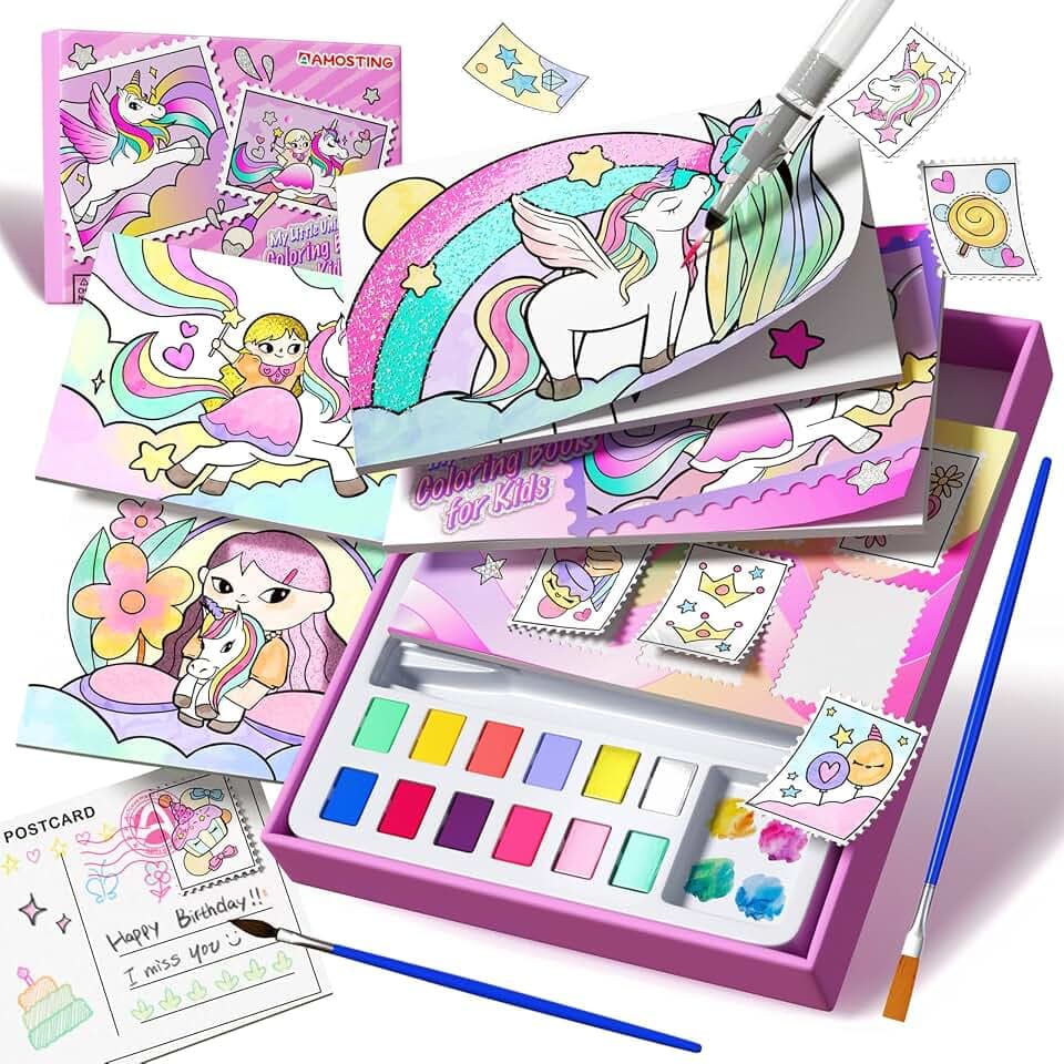 AMOTING Paint with Water Coloring Books, Travel toys for Toddlers & Kids