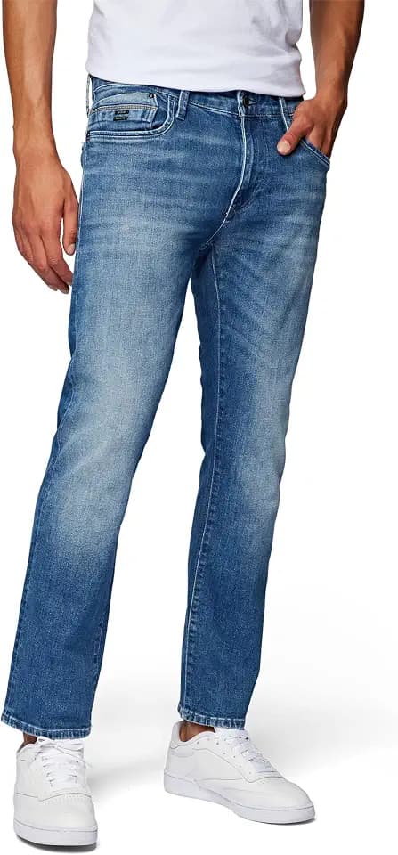 Mavi Herren Yves Dünn Passen Jeans, Größe W28/L30, Indigo Blau Schwarz Pro