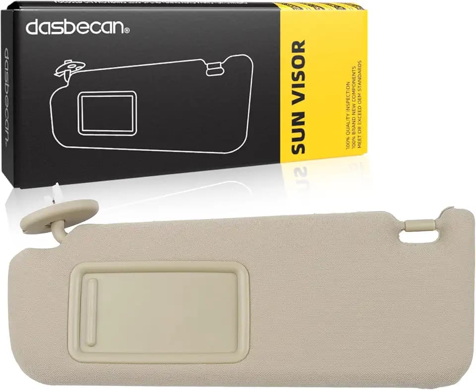 Dasbecan Sun Visor with Light Compatible with Toyota Camry 2012-2017 Beige