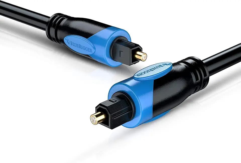 BlueRigger Toslink Digital Optical Audio Cable 30FT, in-wall CL3 Rated