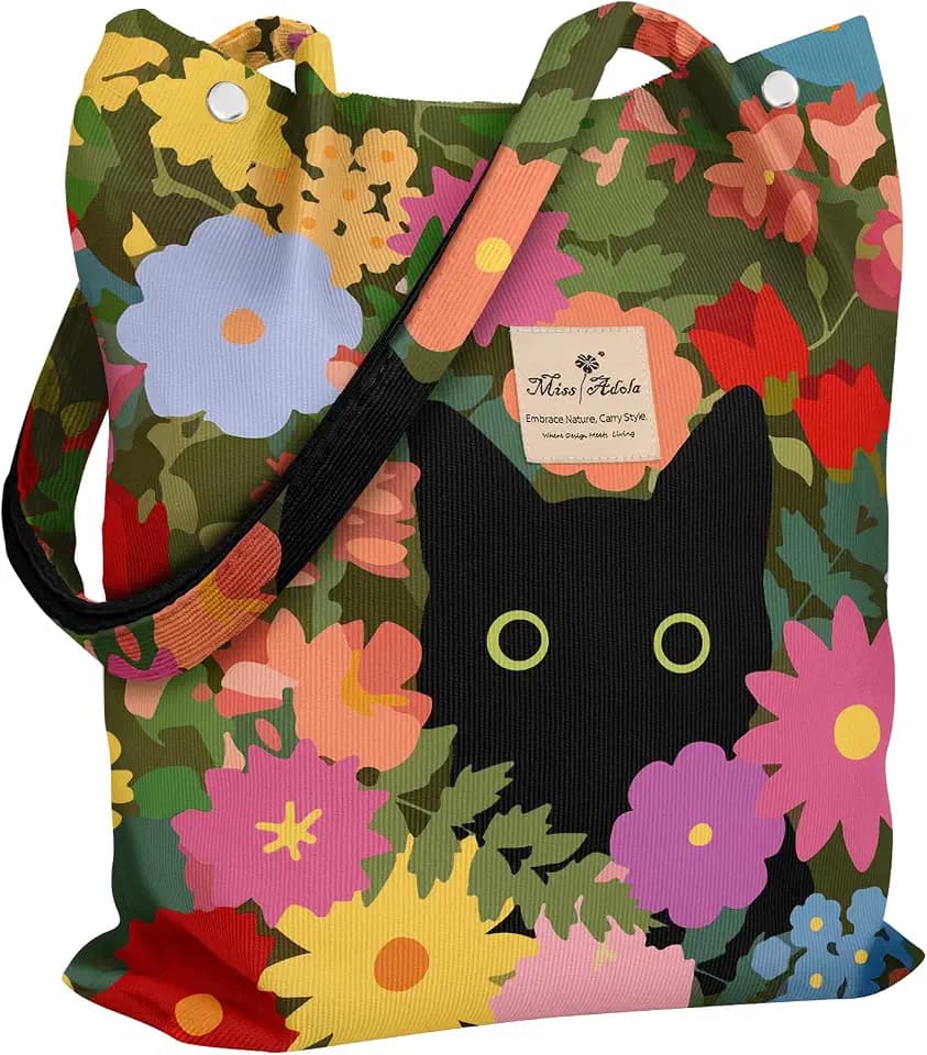 Miss Adola Corduroy Tote Bag for Women Cute Design