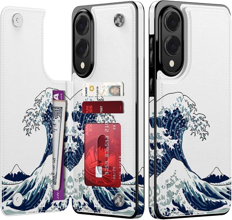 LETO for Samsung Galaxy S25 Edge Wallet Case, Flip Folio Leather Kickstand