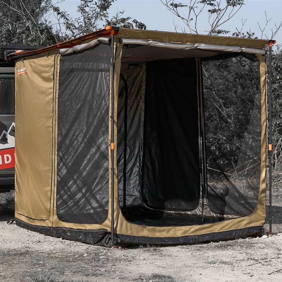 ALL-TOP Awning Room with Floor 8.2' x 10' Rip-Stop 210D Oxford Awning Tent with Bug-Resistance Mesh, Waterproof Sun Shelter for Overland, Camping(Room Only)