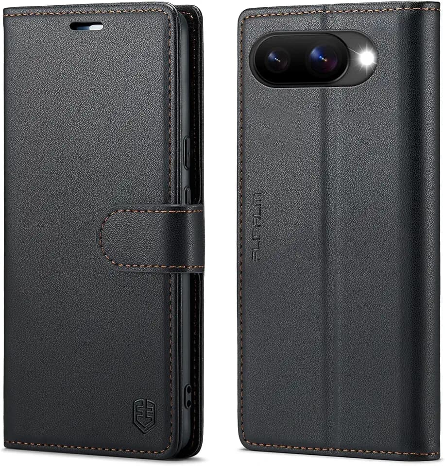 FLIPALM Wallet Case for Google Pixel 9a, Black