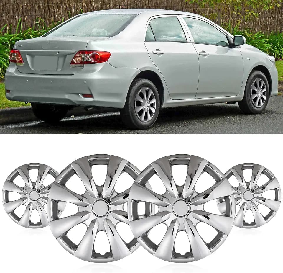 15" Hubcaps for Toyota Corolla 2009-2019 Steel Wheels, R15 Car Hubcaps
