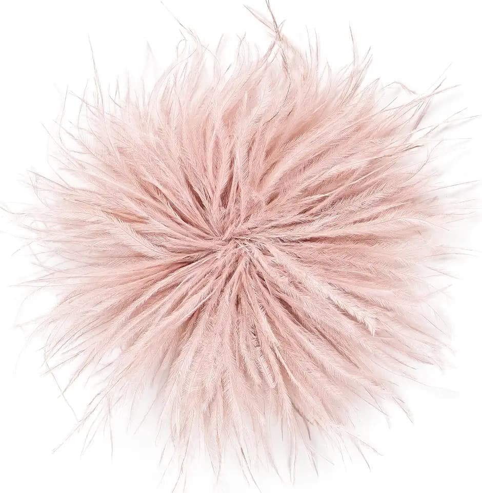 THARAHT Feather Flower Brooch Pin 150mm Elegant Floral Lapel Pin for Women Men Suit Dress Shawl Accessory for Wedding Party Banquet Dance Banquet Fashion Jewelry Clothes Accessories