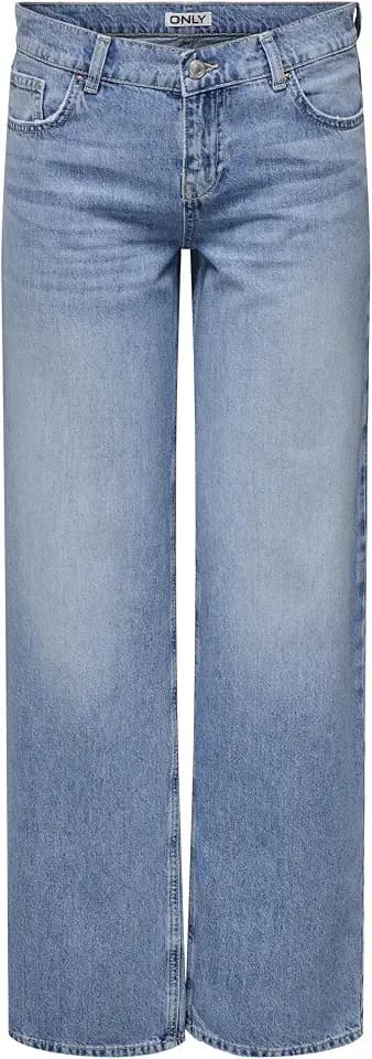 ONLY Female Jeans mit weitem Bein ONLBRENDA Niedrige Taille Gerade geschnitten Jeans