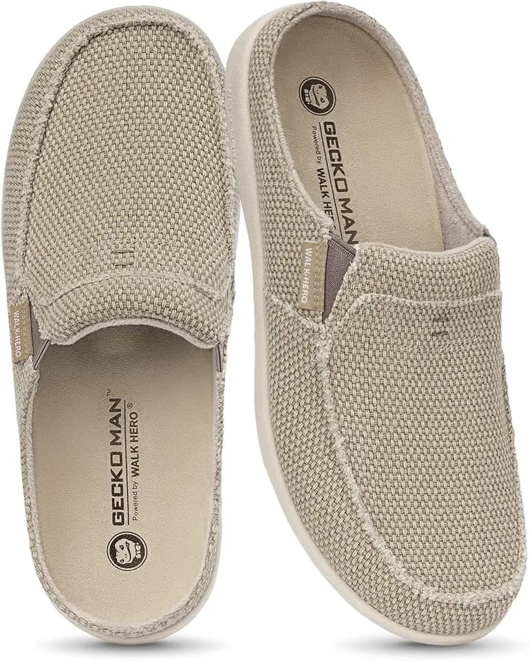 Mens Slippers with Arch Support, House Shoes for Men with Anti-Slip Sole