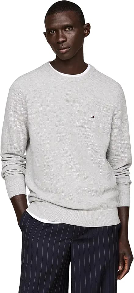 Tommy Hilfiger Herren Pullover Essential Structure Crew Neck Regular Fit