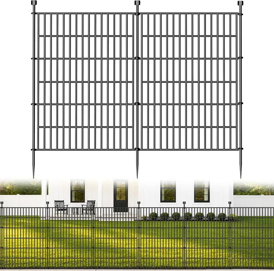 No Dig Garden Fence Outdoor for Yard, 40in (H) x 23.6ft(L)