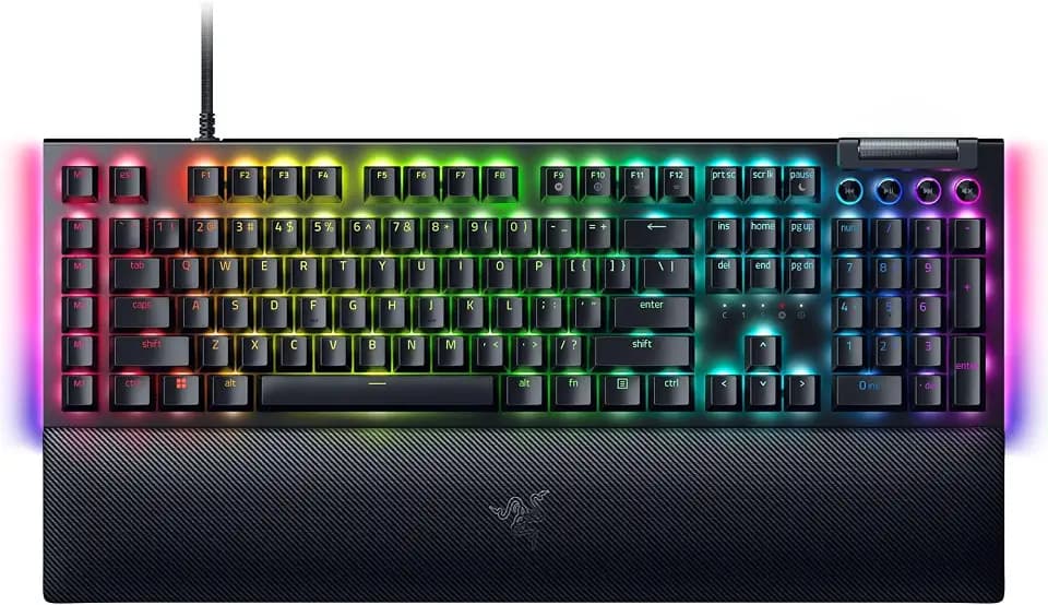 Razer BlackWidow V4 Mechanical Gaming Keyboard, Yellow Linear Switches