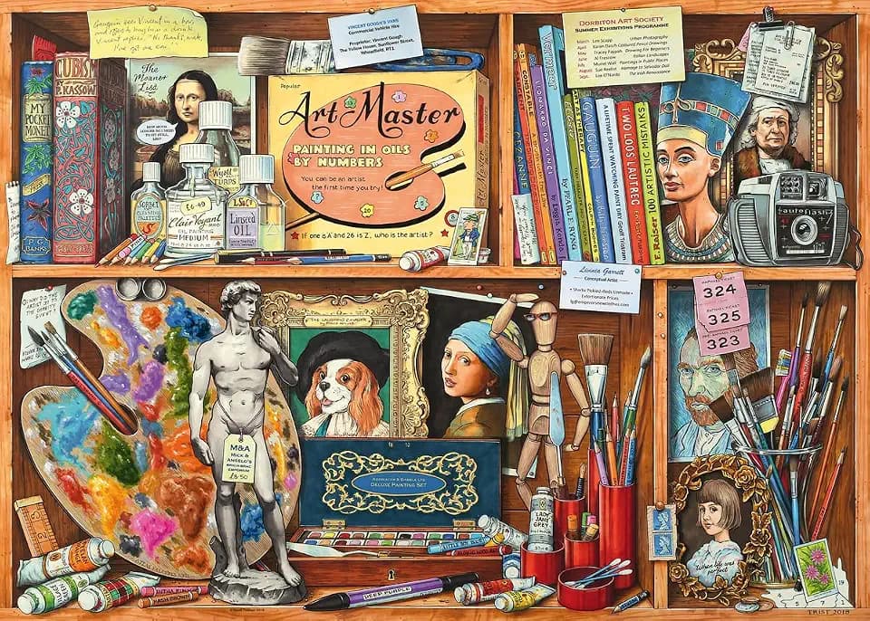 Wonder Forge The Artist's Cabinet 1000 Piece Jigsaw Puzzle for Adults