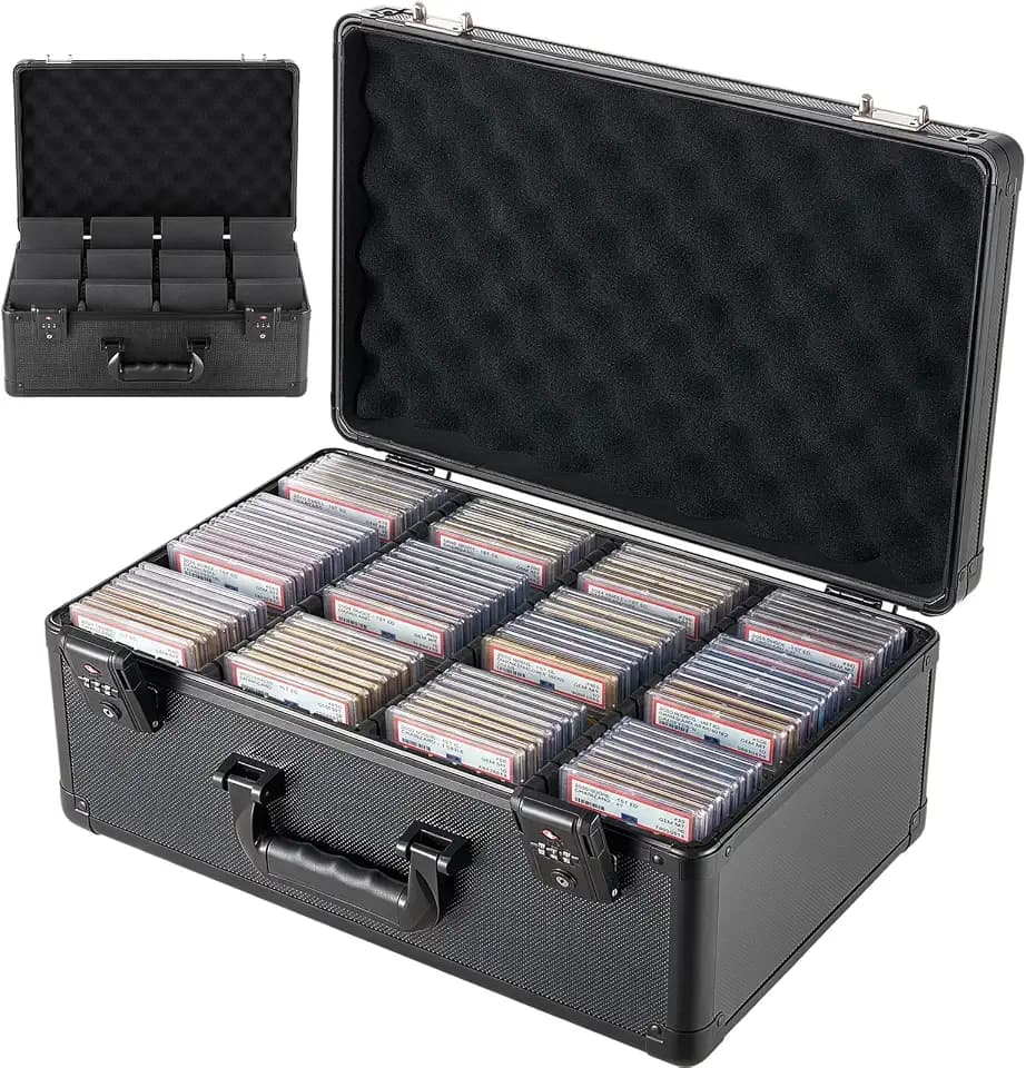 VEVOR Kartenaufbewahrungsbox für 152 PSA-Slab-Karten Sammelbox Schwarz