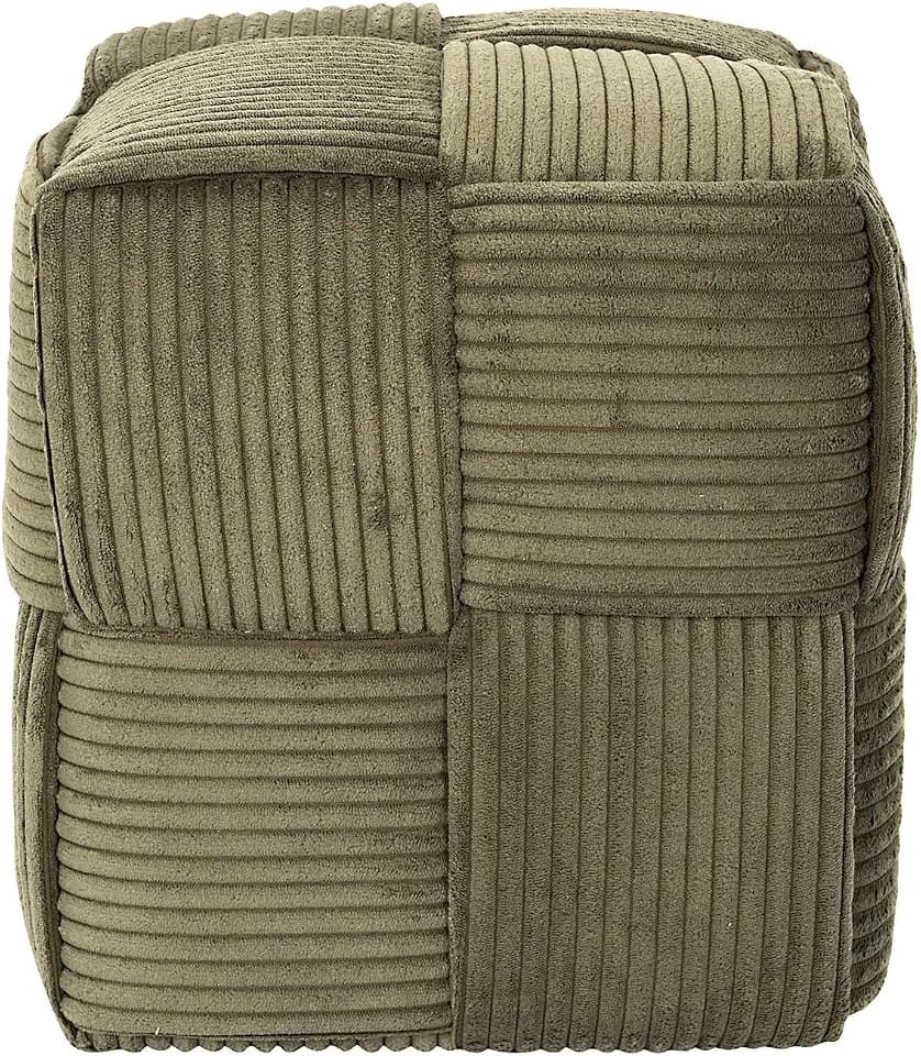 HOME DECO FACTORY Pouf Cord Geflochten Modern Komfort Grün