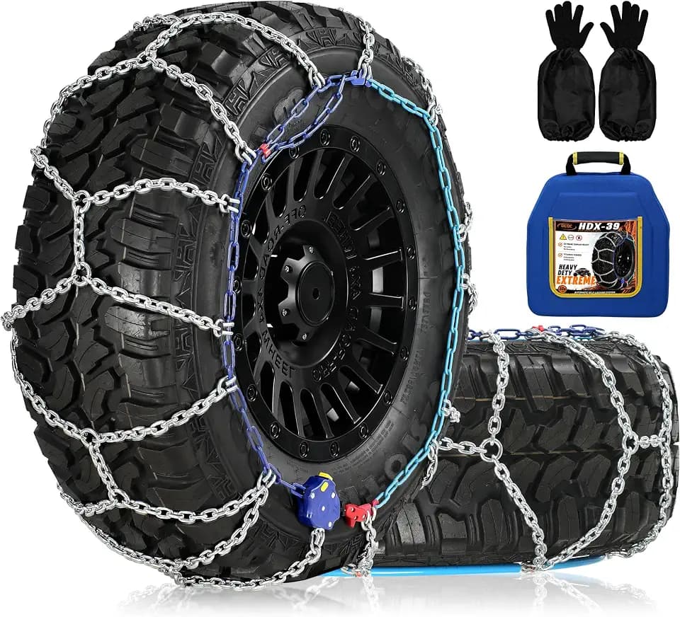 DEDC Snow Chains Heavy-Duty 5.5mm Titanium Alloy Fits 285 295 305 315 325