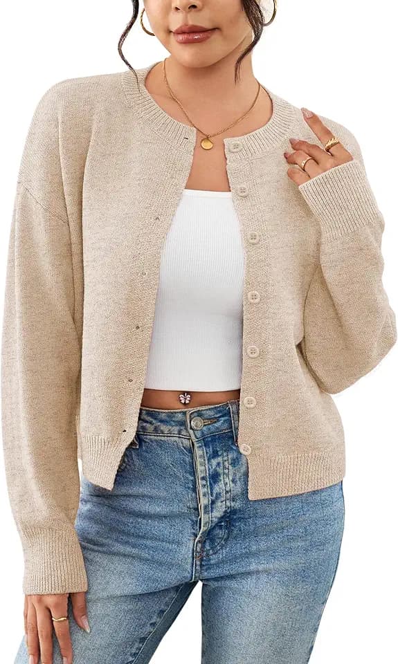 Ibeauti Cropped Cardigan Sweaters for Women Fall Outfits