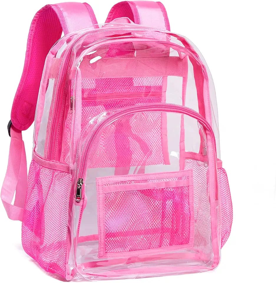 Vorspack Clear Backpack for School, 16 inch Heavy Duty Clear Bookbag