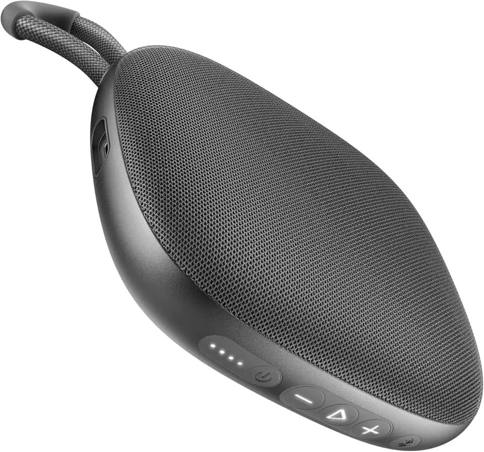 Fresh 'n Rebel Bold S3, Kabelloser Bluetooth Lautsprecher, Wasserdicht (IPX6), 5W RMS mit DSP-Tuning, Modus für Zwei Lautsprecher, 15 Std. Spielzeit (Storm Grey)