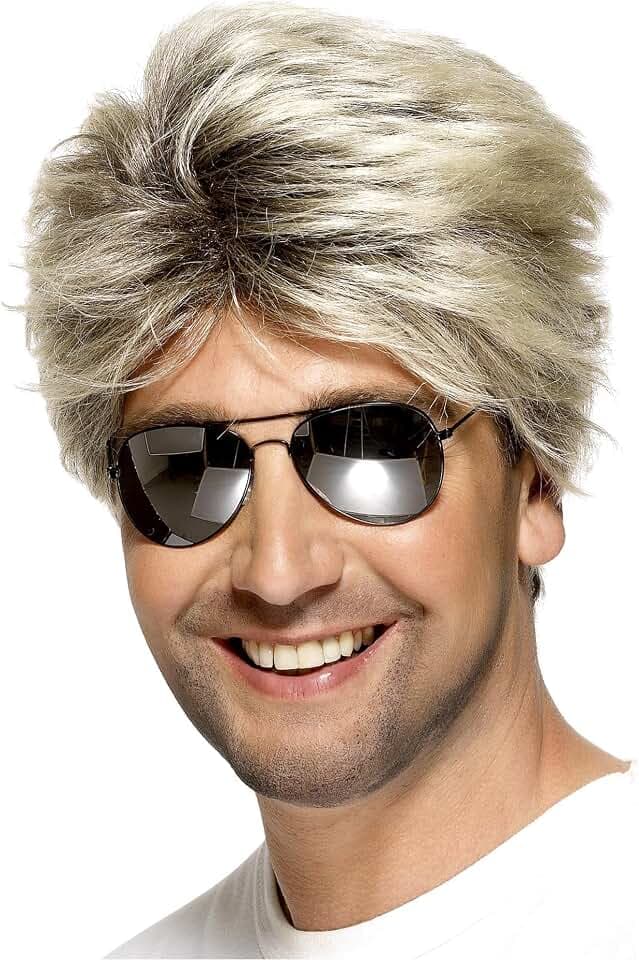 Smiffys 80er Assi Perücke, Blond, Kurz und glatt Halloween