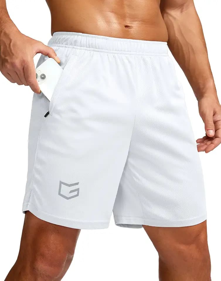 G Gradual Men's 5"/ 7"/ 9" Workout Running Shorts with Zip Pockets