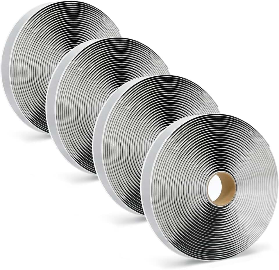 WELSTIK Black Butyl Tape 1"x1/8"x30' (4 Pack) for RV Roof & Windshield Seal