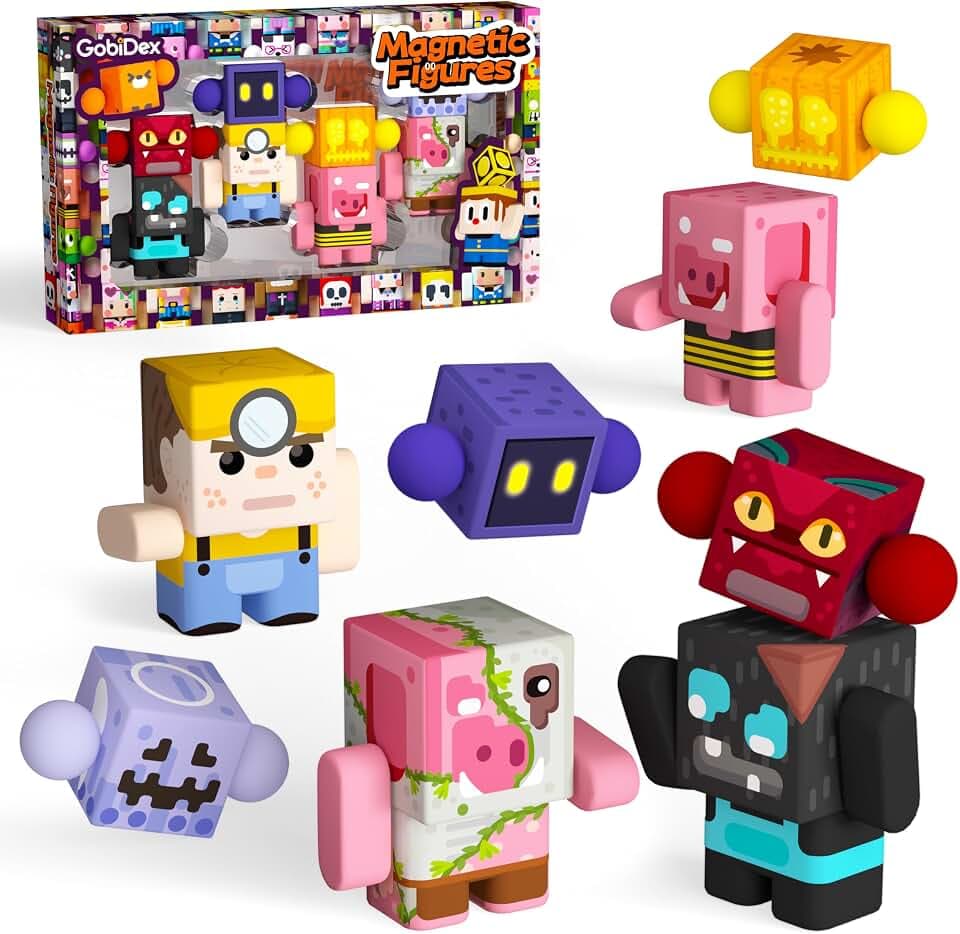 GobiDex 8 teiliges Figurenpaket Magnetische BausteineFiguren
