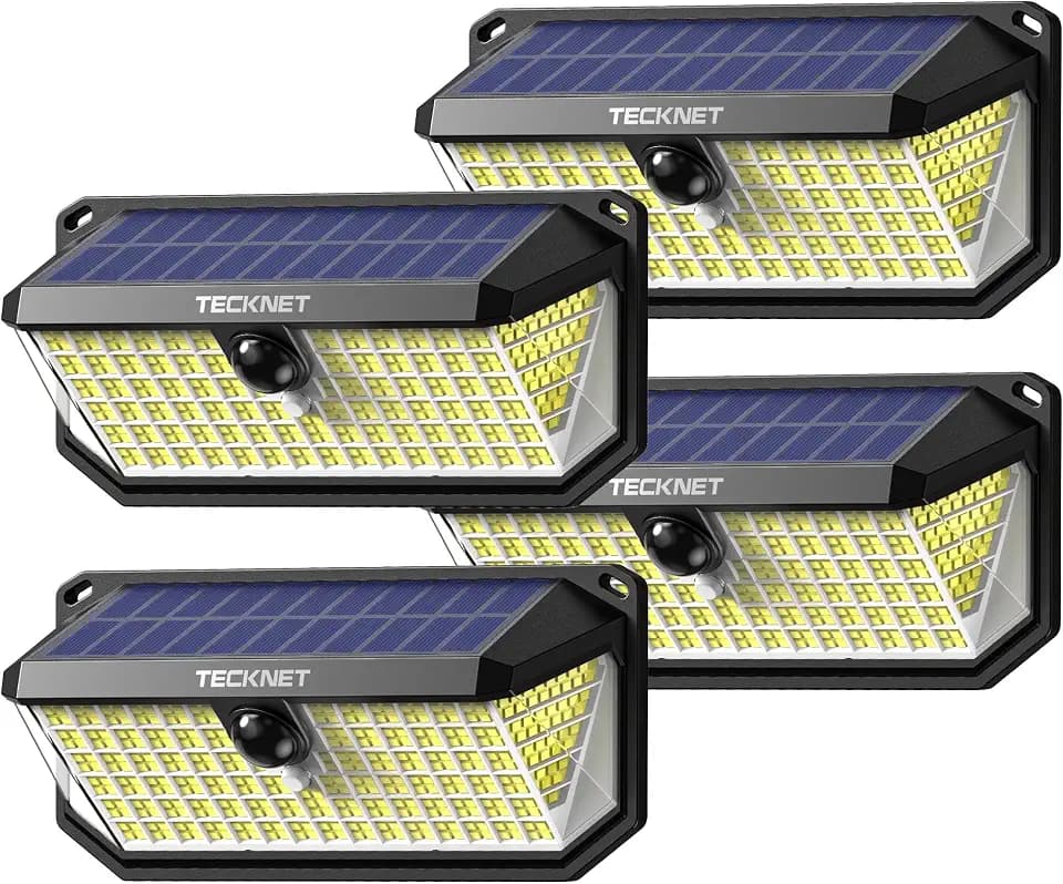 TECKNET 4200Lm Solar Lights Outdoor 416 LED Motion Sensor Security Lights