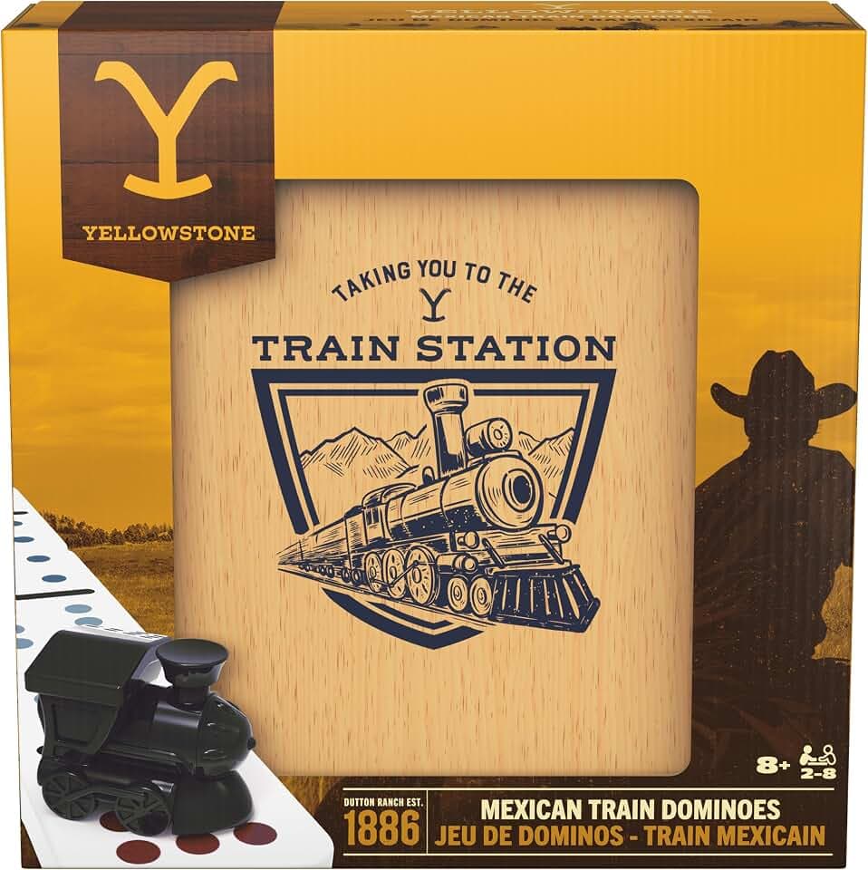 Spin Master Games Yellowstone Mexican Train Dominoes Classic Game