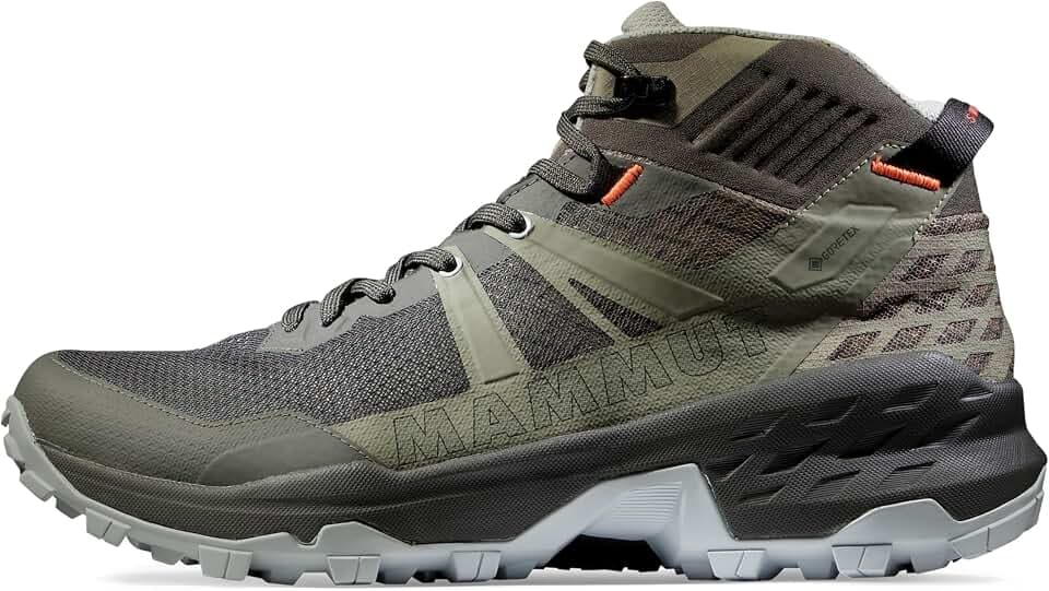 Mammut Herren Wanderschuhe Outdoorschuhe Freizeitschuhe Sertig II Mid GTX, Farbe:Grau, Schuhgröße:EUR 44 2/3, Artikel:-00692 Dark Titanium/Vibrant orange