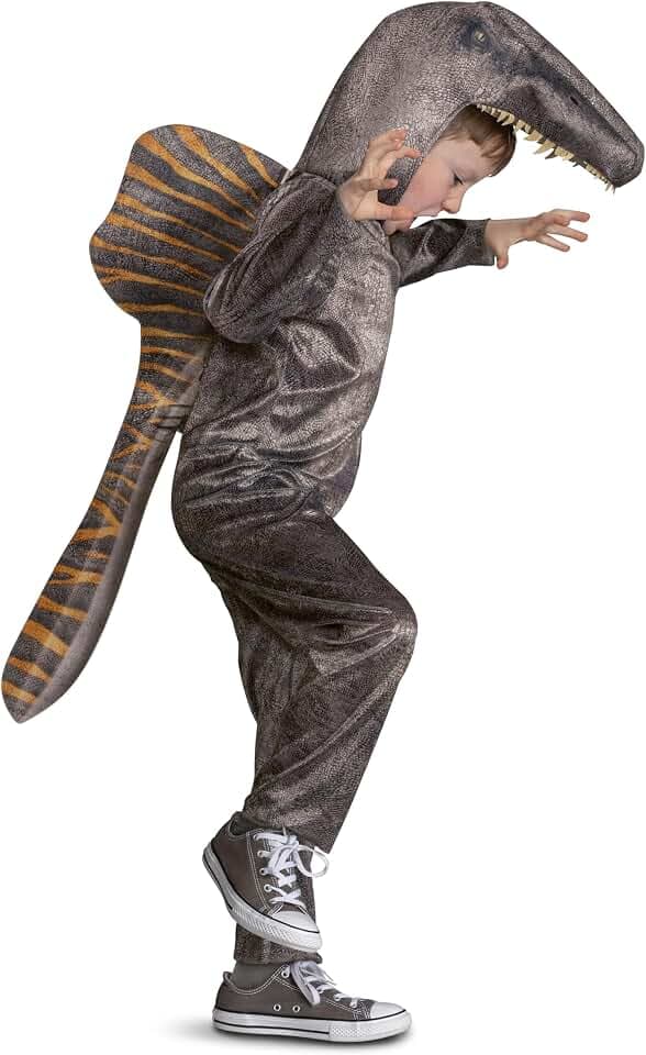 Disguise Jurassic Era Spinasaurus Costume for Kids, Official Rebirth Dinosaur Movie Costume, Child Size (4-6)