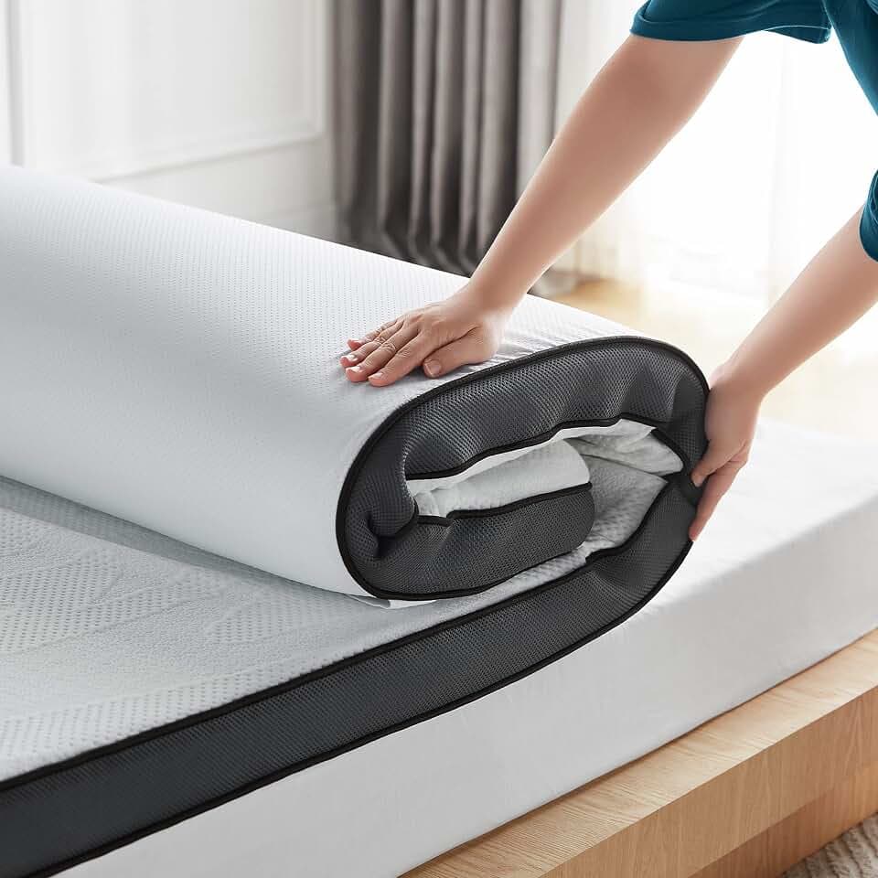 LINSY HOME Matratzentopper Gel Topper 180x200cm,7,5cm Höhe Topper aus Gel Memory Foam, H2&H3 Härte Gel Matratzentopper, mit Waschbaren Bezug