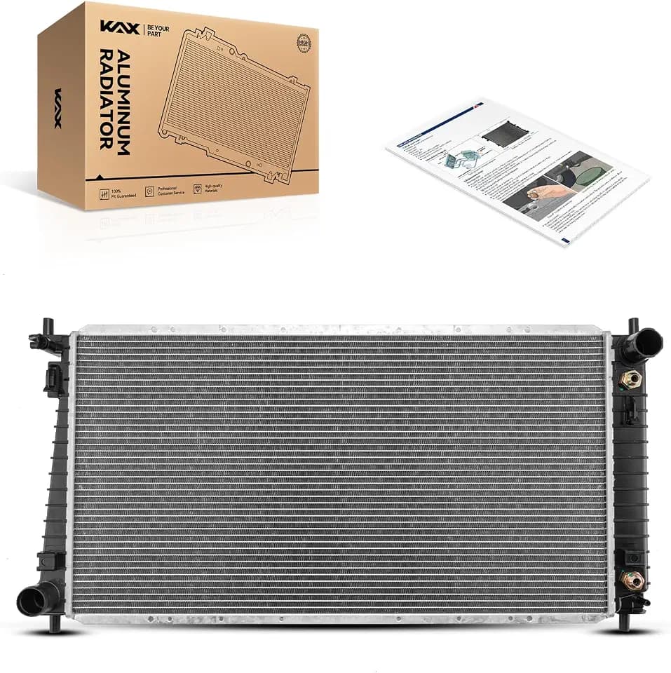 KAX CU2596 Engine Radiator, Compatible with 2003-2004 F-150, 2004 F-150 Heritage, 2003 F-250 Super Duty 5.4L, (w/ 1 in. Thick Core; w/Quick Connect Fittings)