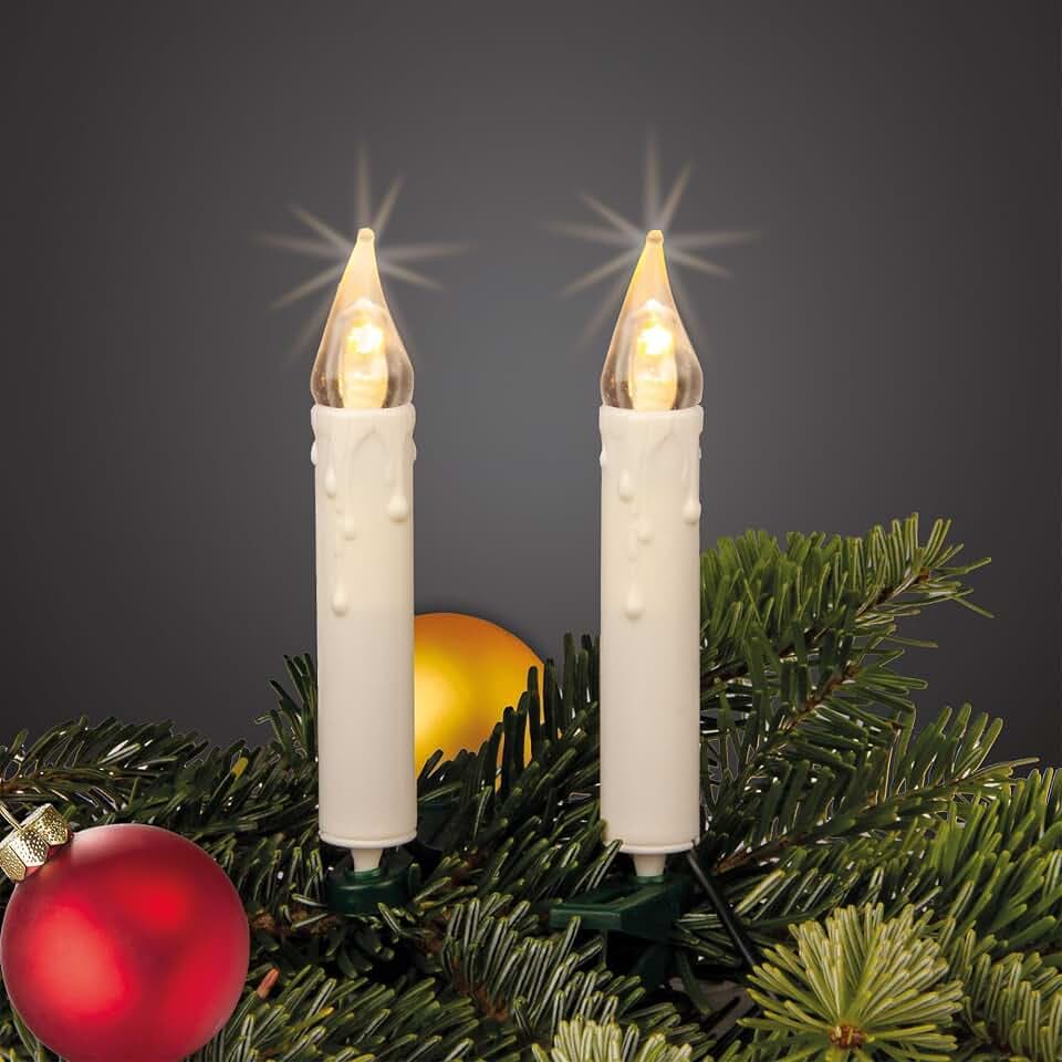 hellum Lichterkette Weihnachten innen elfenbein, 45 LED warmweiß, Stecker