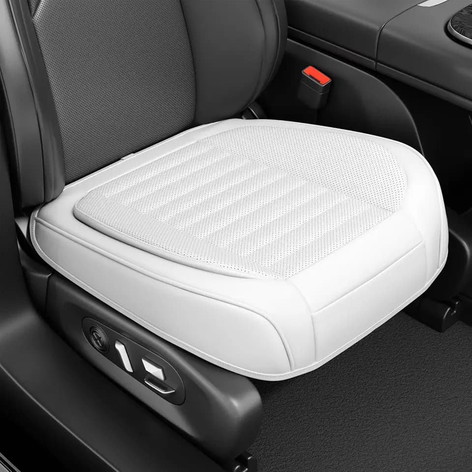2 Pack Car Bottom Seat Cover, Luxury Leather Front Seat Covers, Breathable and Waterproof Automotive Bottom Seat Covers, Universal Anti-Slip Seat Covers Fit for Most Vehicles