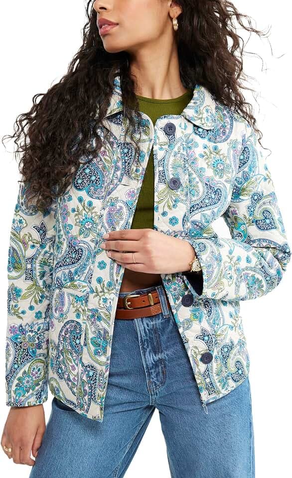 Vera Bradley Women's Quilted Jacket With Pockets (Extended Size Range)