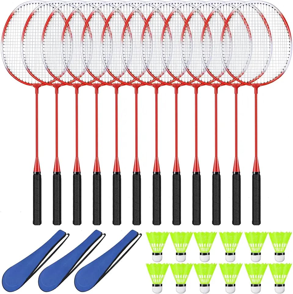 12 Pc Badminton Racket Set