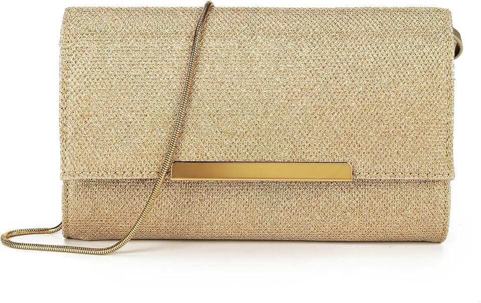 AFKOMST Clutch-Geldbörsen für Frauen, kleine Crossbody-Taschen und Sommer-Stroh-Strandhandtaschen mit Crossbody-Kettenriemen