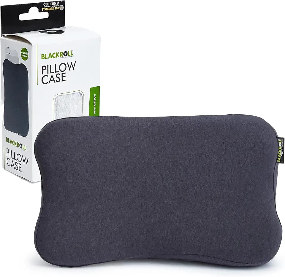 BLACKROLL® Pillow CASE Jersey, Kissenbezug 30 x 50 cm für Recovery Pillow, weicher Kopfkissenbezug aus hochwertiger Baumwolle, formstabile Kissenhülle ohne Faltenbildung, Anthrazit