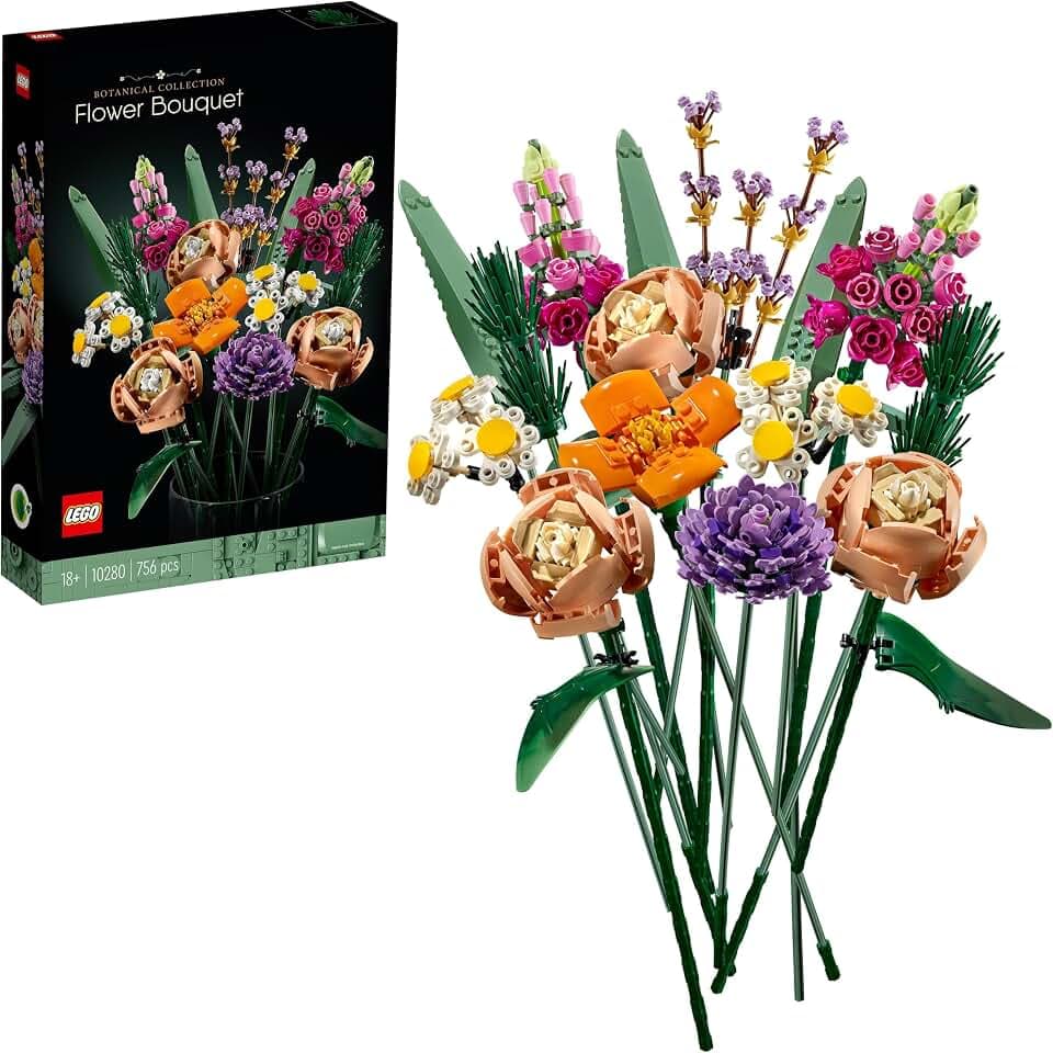 LEGO Botanicals Blumenstrauß - Künstliche Blumen Set für Erwachsene - Zimmerdeko und Geschenkidee für Frauen & Männer - Wohnaccessoires - Botanik Kollektion 10280