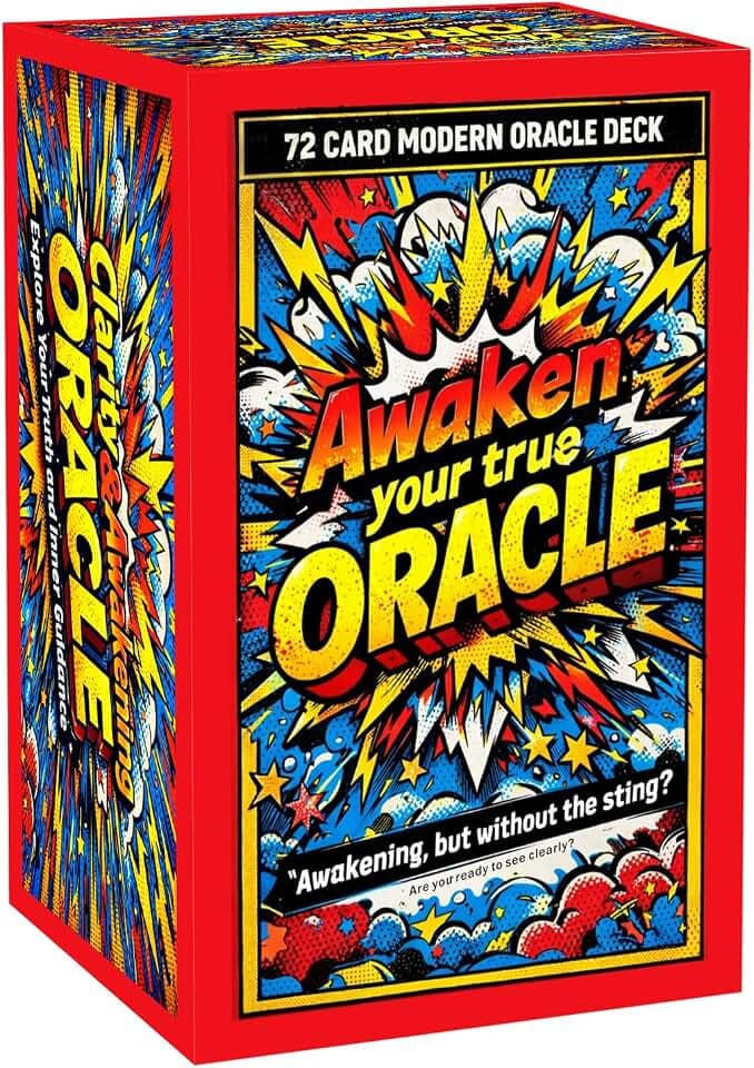 Clarity Awakening Oracle Deck, 72 Card Modern Pop Art Oracle Cards for Self Reflection, Emotional Insight, Boundaries, Intuition & Personal Growth, Oracle Cards with Meanings on Them
