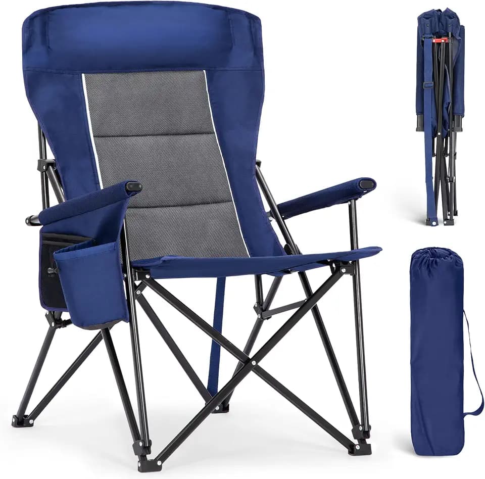 ALPHA CAMP Oversized Camping Chair for Adult Lawn Chair for Outdoor Camping