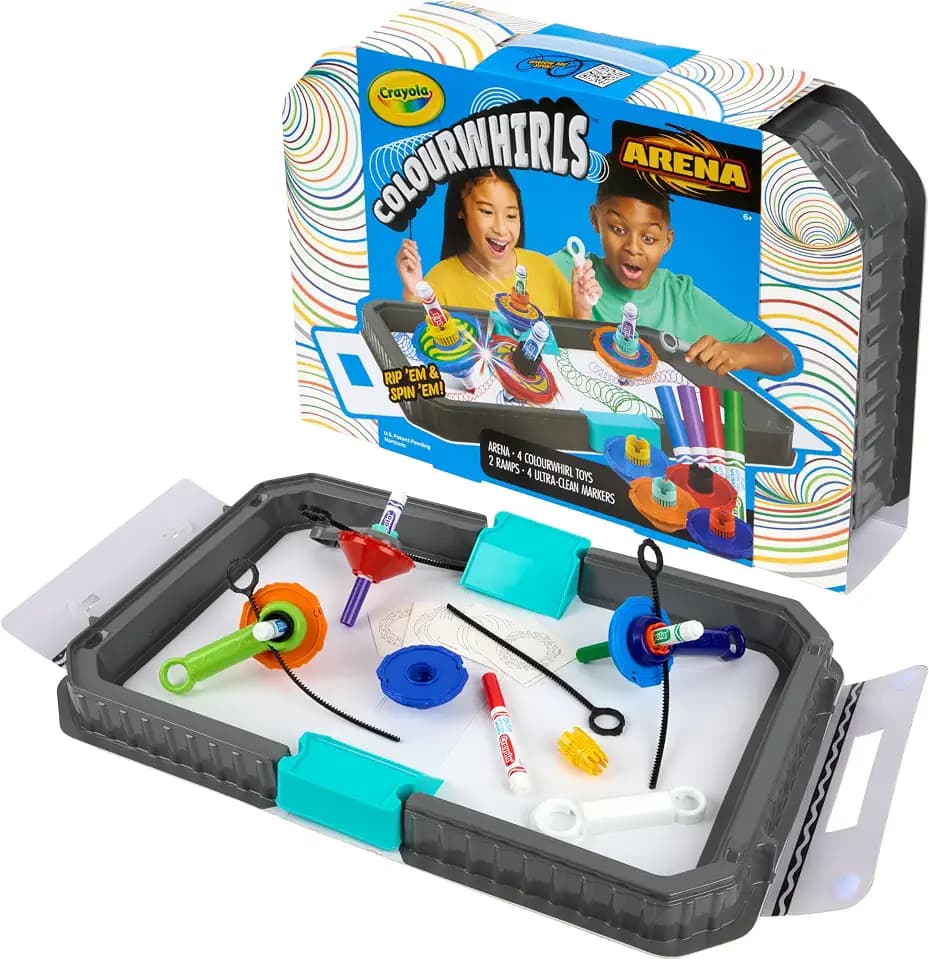 Crayola Colourwhirls Battle Arena Art Game, DIY Gyro Spin Art Toy